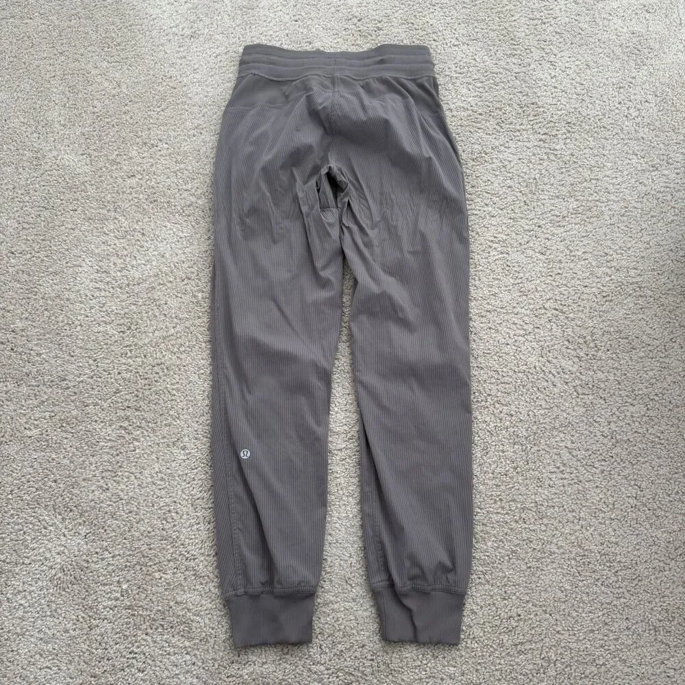 Lululemon Activewear Dance Studio Jogger Pants Gray Drawstring Stretch Pockets 4